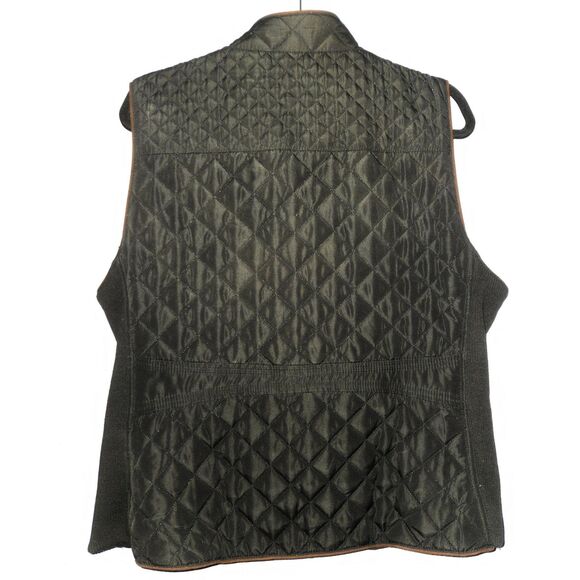 Love Tree Black Quilted Vest, Lined, Stretchy Side Panels, Size 3X Runs Small - Picture 3 of 3